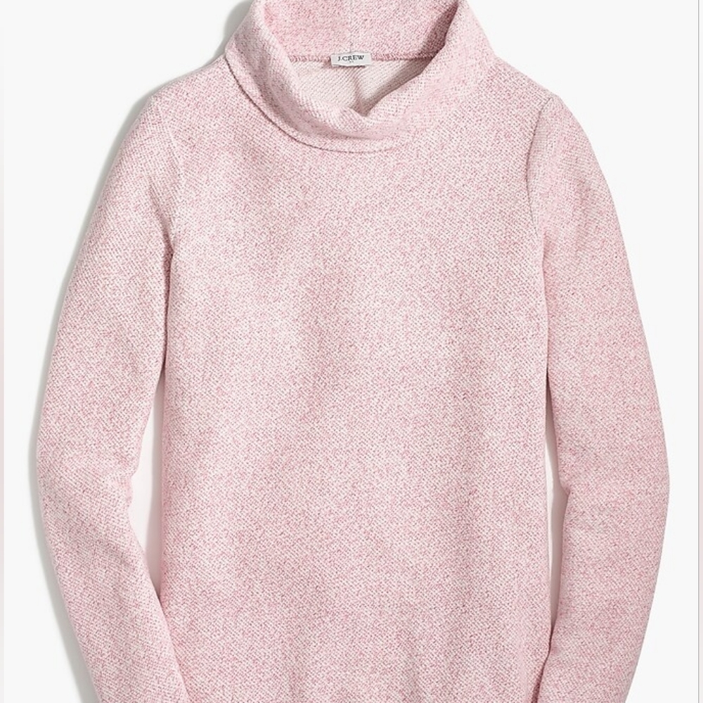 J. Crew Pink Cowl Neck Sweater